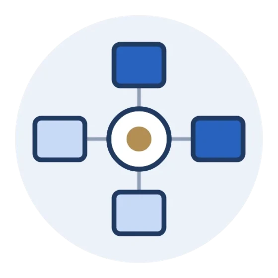 ERP et CRM : modules reliés à un noyau central