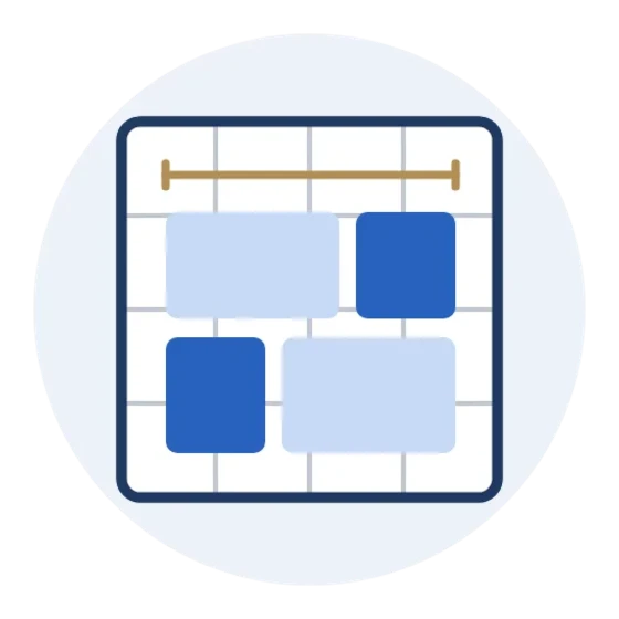 Conception sur mesure : plan coté et blocs assemblés