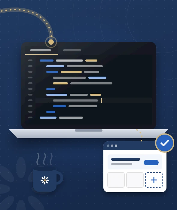 Illustration : l'éditeur de code et l'aperçu du site qui se construit